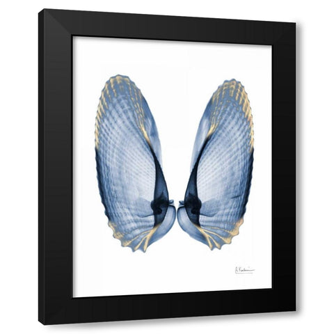 Golden Crusted Angel Wings Black Modern Wood Framed Art Print with Double Matting by Koetsier, Albert