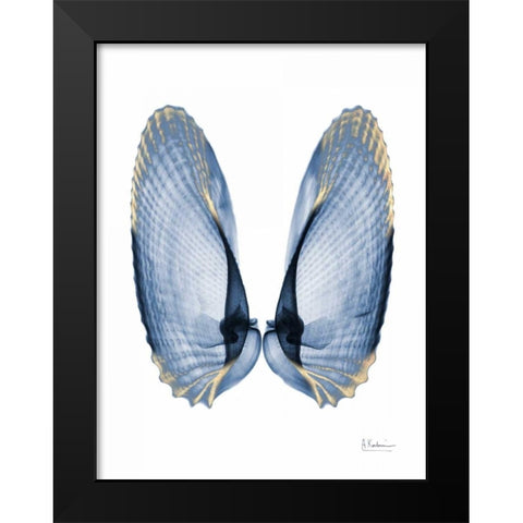 Golden Crusted Angel Wings Black Modern Wood Framed Art Print by Koetsier, Albert