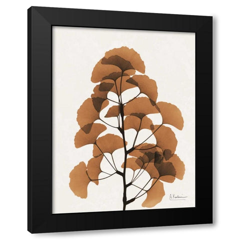 Aged Ginko Black Modern Wood Framed Art Print by Koetsier, Albert