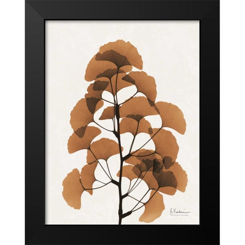 Aged Ginko Black Modern Wood Framed Art Print by Koetsier, Albert