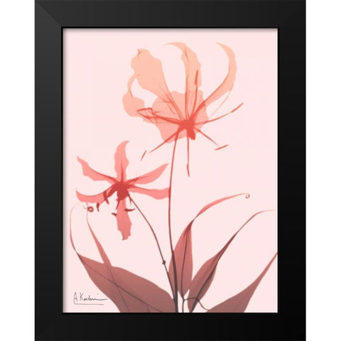 Furiosa Lily Black Modern Wood Framed Art Print by Koetsier, Albert