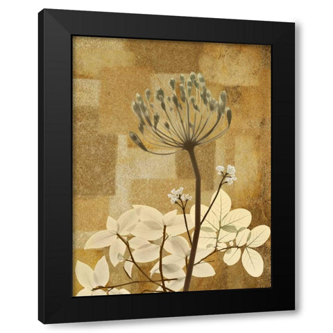 Zenfully Golden 1 Black Modern Wood Framed Art Print with Double Matting by Koetsier, Albert