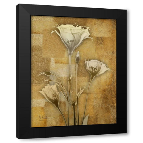 Zenfully Golden 2 Black Modern Wood Framed Art Print with Double Matting by Koetsier, Albert