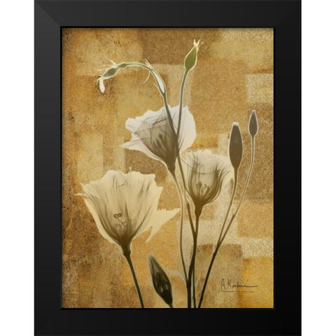 Zenfully Golden 3 Black Modern Wood Framed Art Print by Koetsier, Albert