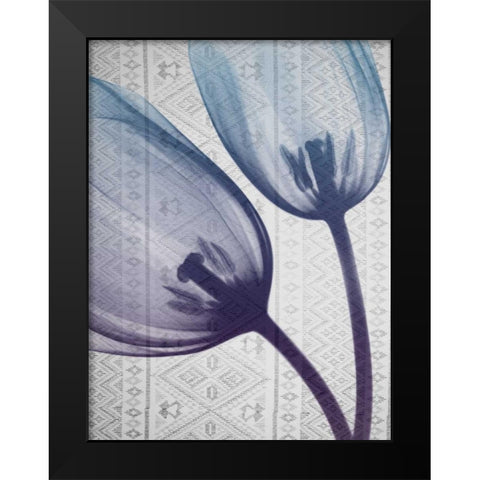 Aubergine Textiles 2 Black Modern Wood Framed Art Print by Koetsier, Albert