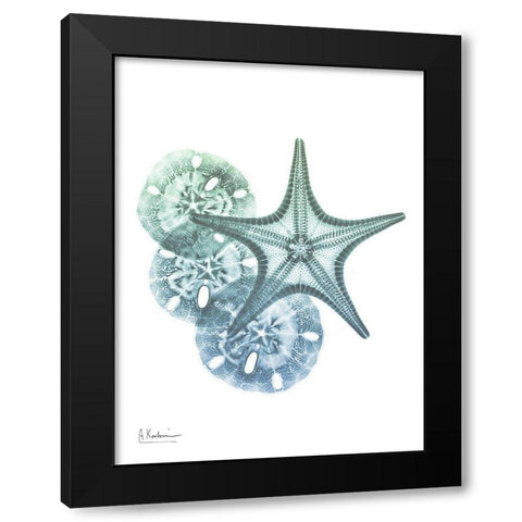 Shimmering Dollars and Stars Black Modern Wood Framed Art Print with Double Matting by Koetsier, Albert