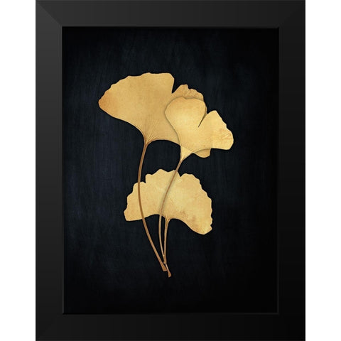 Midas Ginkgo 2 Black Modern Wood Framed Art Print by Koetsier, Albert