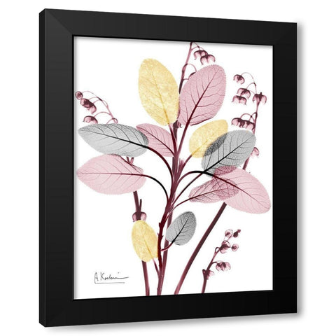 Blush Fusion 1  Black Modern Wood Framed Art Print with Double Matting by Koetsier, Albert