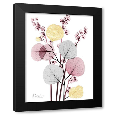 Blush Fusion 2 Black Modern Wood Framed Art Print with Double Matting by Koetsier, Albert