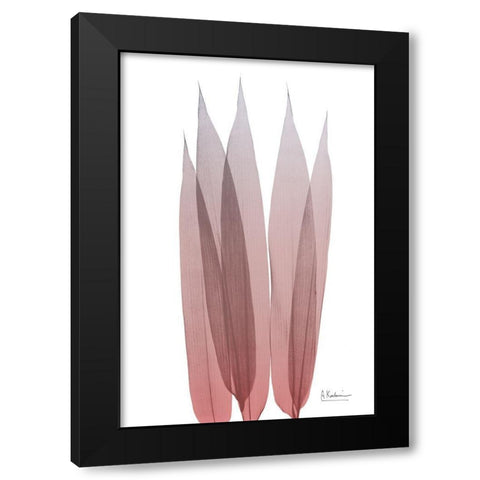 Vibrant Bamboo Leaf 1 Black Modern Wood Framed Art Print with Double Matting by Koetsier, Albert