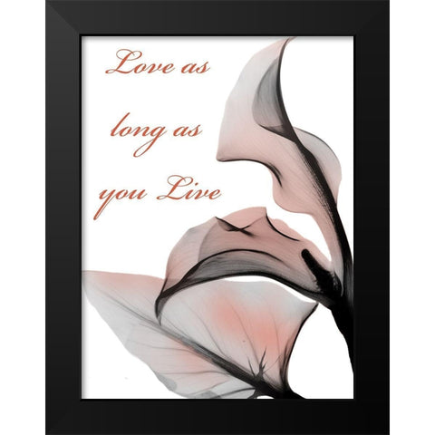 Love Long Black Modern Wood Framed Art Print by Koetsier, Albert