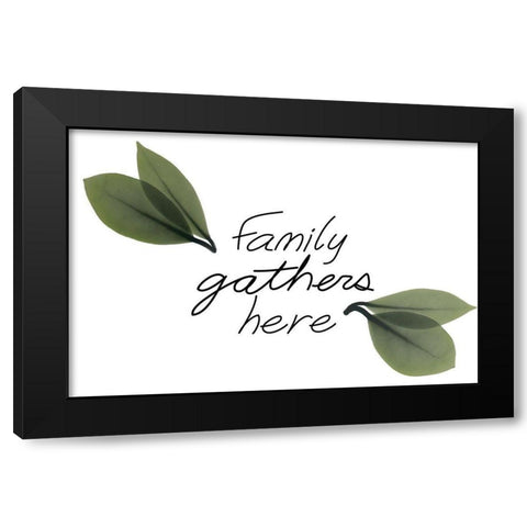 Family Gathering Black Modern Wood Framed Art Print with Double Matting by Koetsier, Albert