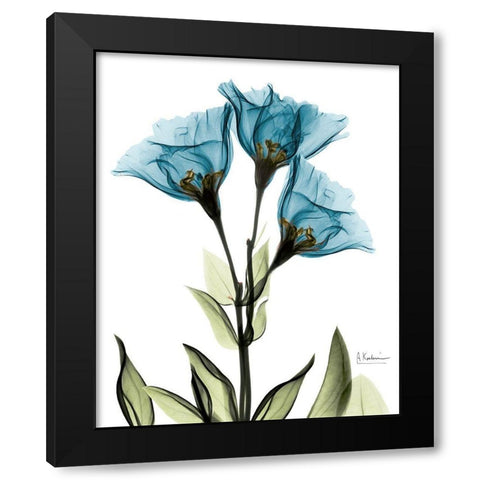 Gentian L301 Black Modern Wood Framed Art Print by Koetsier, Albert