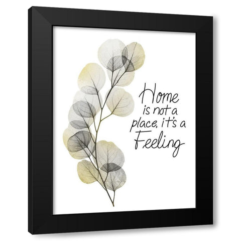 Home Feeling Black Modern Wood Framed Art Print by Koetsier, Albert