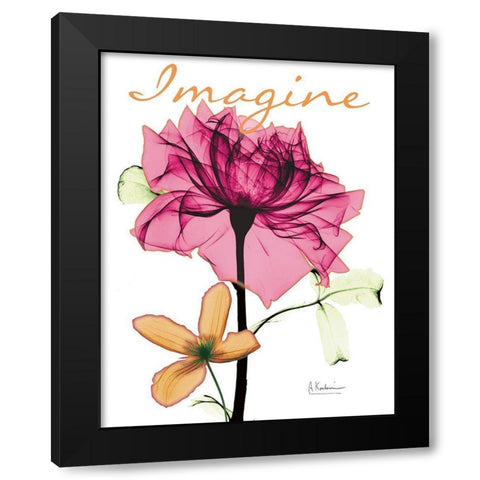 Imaginative Floral Black Modern Wood Framed Art Print with Double Matting by Koetsier, Albert