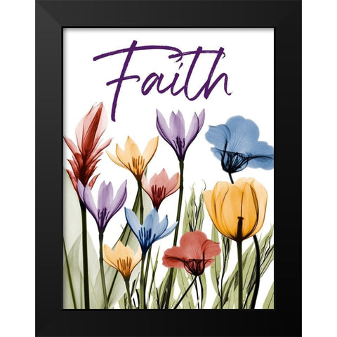 Faithful Flowerscape Black Modern Wood Framed Art Print by Koetsier, Albert