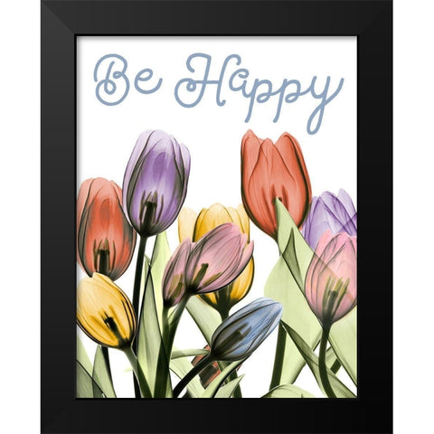 Happy Tulipscape Black Modern Wood Framed Art Print by Koetsier, Albert