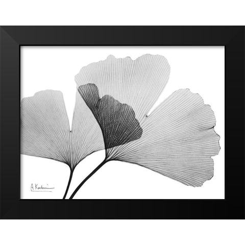 Inverted Ginko 3 Black Modern Wood Framed Art Print by Koetsier, Albert