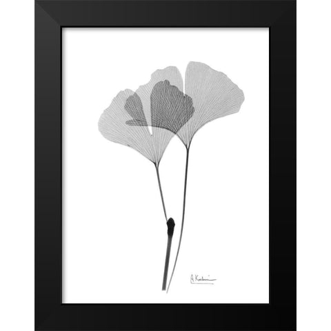 Inverted Ginko 4 Black Modern Wood Framed Art Print by Koetsier, Albert