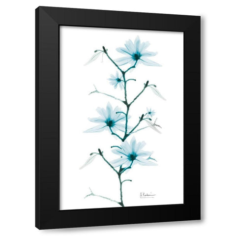 Aqua Beautiful Growth Black Modern Wood Framed Art Print by Koetsier, Albert