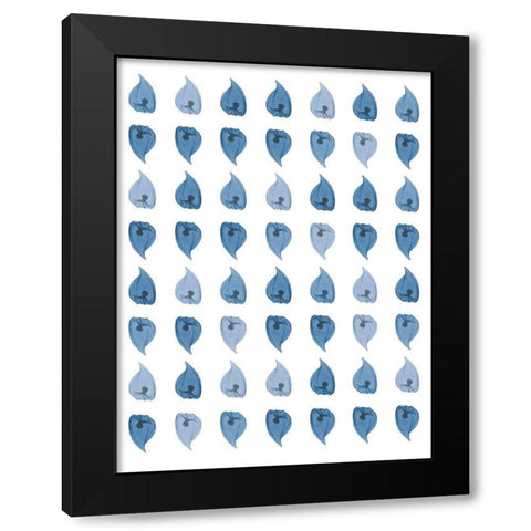 Falling Droplets 1 Black Modern Wood Framed Art Print with Double Matting by Koetsier, Albert