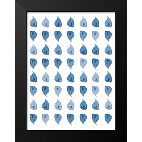 Falling Droplets 1 Black Modern Wood Framed Art Print by Koetsier, Albert