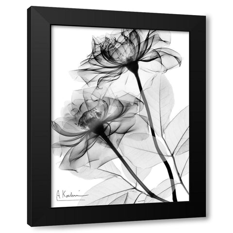 Delighful Pair 1 Black Modern Wood Framed Art Print with Double Matting by Koetsier, Albert