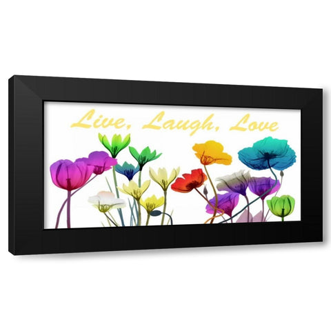 Live Laugh Love Black Modern Wood Framed Art Print with Double Matting by Koetsier, Albert