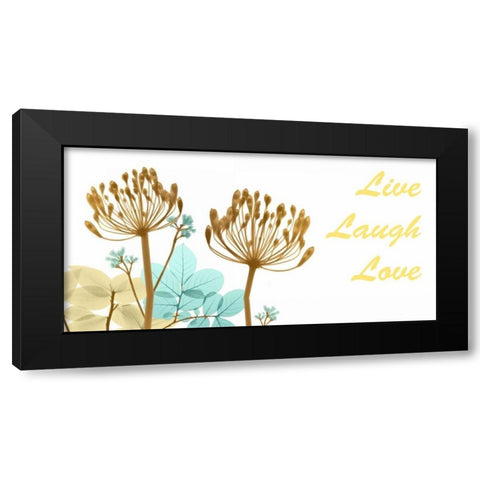 Live Laugh Love Black Modern Wood Framed Art Print with Double Matting by Koetsier, Albert