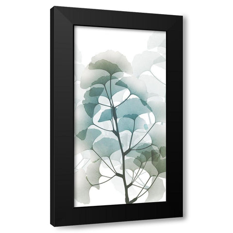 Sea Breeze Ginko 1 Black Modern Wood Framed Art Print with Double Matting by Koetsier, Albert