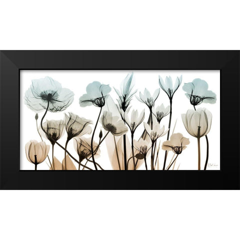 Sandy Floral Breeze 1 Black Modern Wood Framed Art Print by Koetsier, Albert