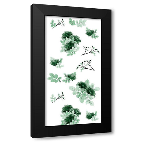 Nostalgic Emeralds Black Modern Wood Framed Art Print with Double Matting by Koetsier, Albert