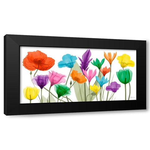 Pretty Floral Jewels 1 Black Modern Wood Framed Art Print with Double Matting by Koetsier, Albert