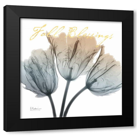 Fall Tulips Black Modern Wood Framed Art Print with Double Matting by Koetsier, Albert