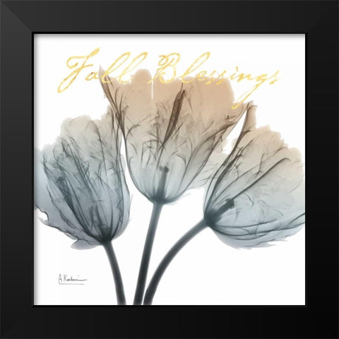 Fall Tulips Black Modern Wood Framed Art Print by Koetsier, Albert