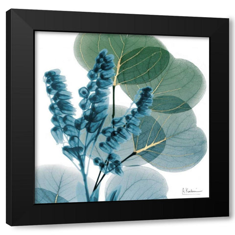 Golden Lilly Of Eucalyptus Black Modern Wood Framed Art Print with Double Matting by Koetsier, Albert