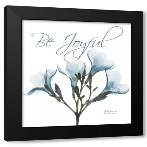 Be Joyful Oleander Black Modern Wood Framed Art Print with Double Matting by Koetsier, Albert