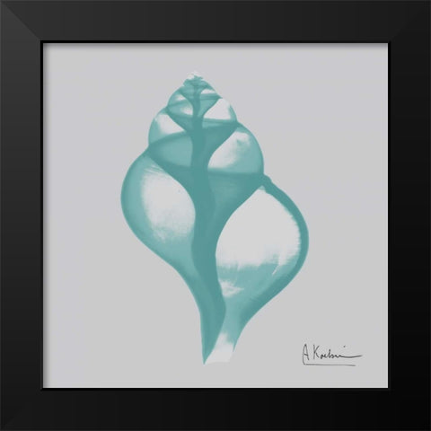 Aquifer Tulip Shell Black Modern Wood Framed Art Print by Koetsier, Albert