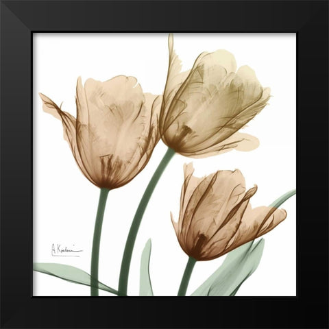 Autumn Tulips 1 Black Modern Wood Framed Art Print by Koetsier, Albert