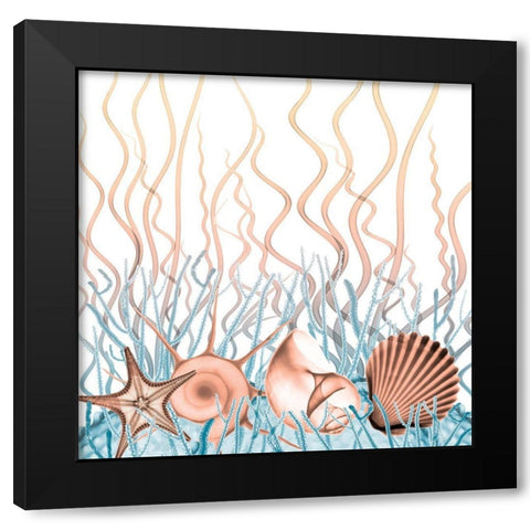 Aquatic Landscape 1 Black Modern Wood Framed Art Print with Double Matting by Koetsier, Albert