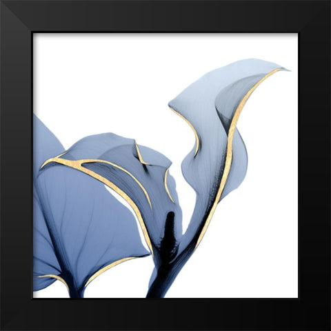 Moonlit Calla Lily Black Modern Wood Framed Art Print by Koetsier, Albert