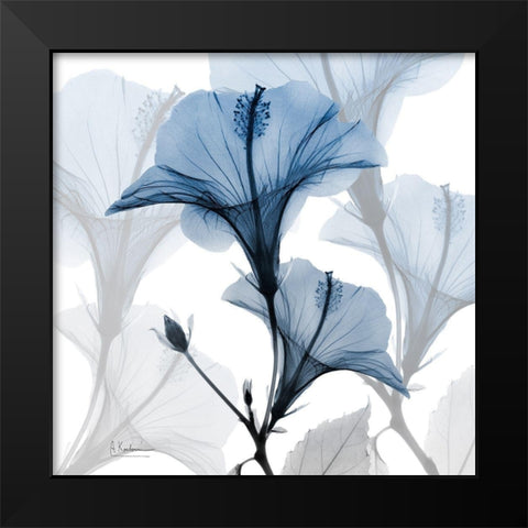 Steel Hibiscus Black Modern Wood Framed Art Print by Koetsier, Albert