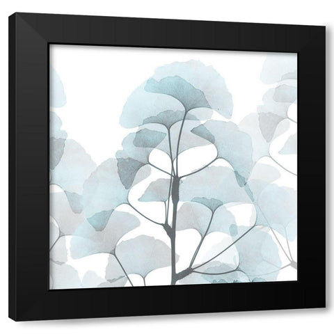 Glassy Ginko Black Modern Wood Framed Art Print by Koetsier, Albert