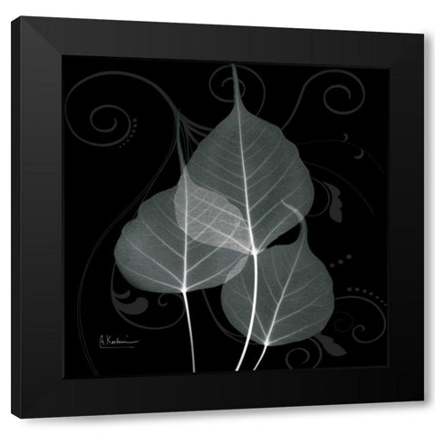 Mint Bo Tree Black Modern Wood Framed Art Print with Double Matting by Koetsier, Albert