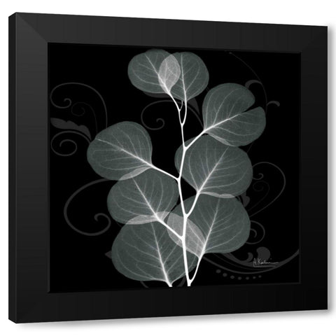 Mint Eucalyptus Black Modern Wood Framed Art Print with Double Matting by Koetsier, Albert