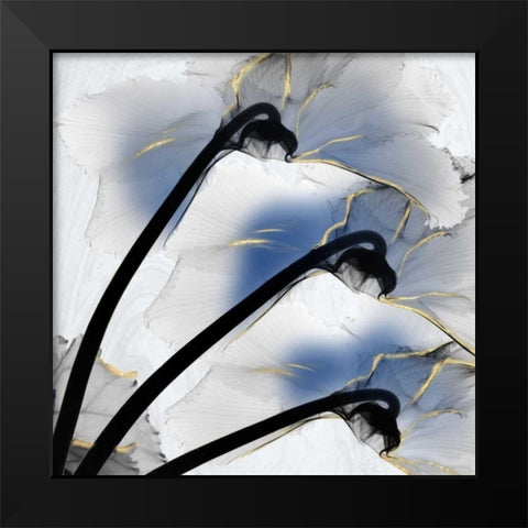 Indigo Luster Marble Black Modern Wood Framed Art Print by Koetsier, Albert