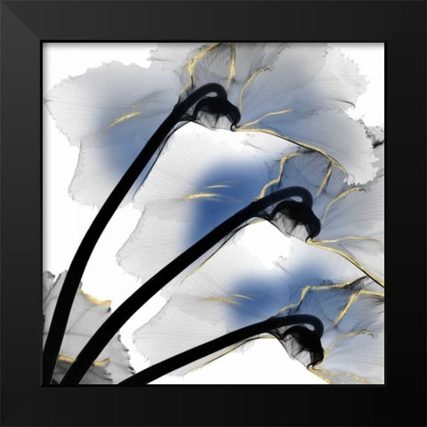 Indigo Luster Cyclamen Black Modern Wood Framed Art Print by Koetsier, Albert