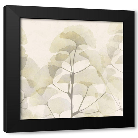 Sunkissed Ginko Black Modern Wood Framed Art Print with Double Matting by Koetsier, Albert