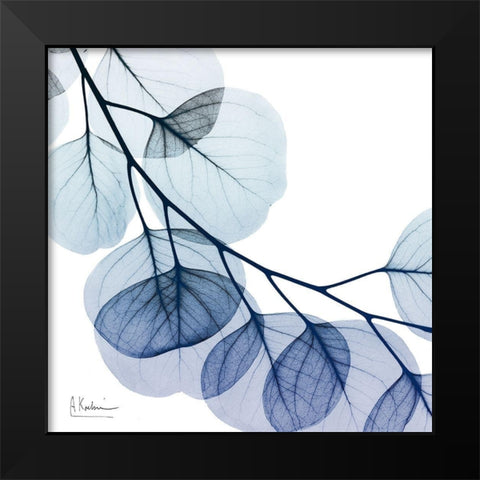 Blue Eucalyptus 2 Black Modern Wood Framed Art Print by Koetsier, Albert