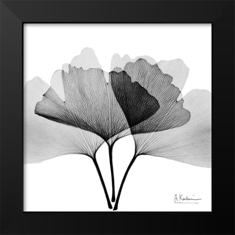 Inverted Ginko 5 Black Modern Wood Framed Art Print by Koetsier, Albert